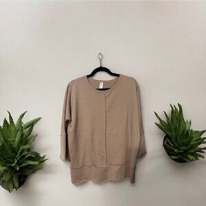 SPANX Perfect Length Dolman Sweatshirt Oatmeal | Sz Small
